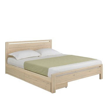 Homelike 喜家居雙人5尺附抽屜床組(2269) 實木