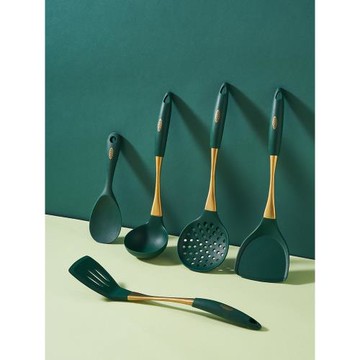 家用 304不銹鋼硅膠耐高溫廚具炒勺炒鏟漏勺煎鏟飯勺不粘鍋專用裝