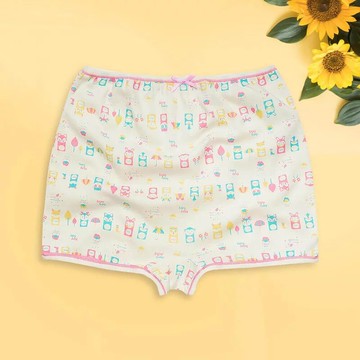 anny pepe 女童純棉動物小伙伴四角褲-米黃