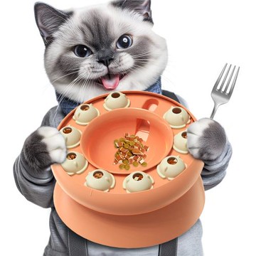【KADTC】 貓咪慢食樂活益智碗 益智訓練 貓咪慢食碗 寵物訓練 腦力開發 舒緩焦慮 貓咪益智