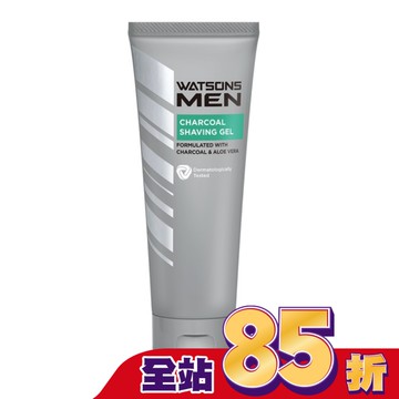 屈臣氏男士活性炭潔面刮鬍凝膠100g