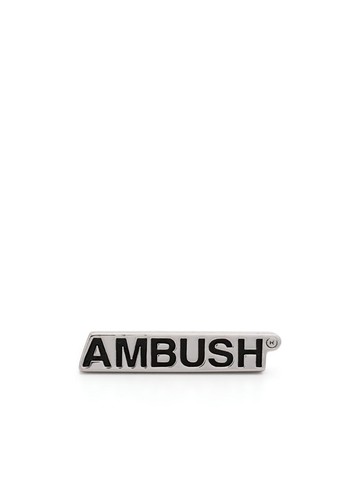 AMBUSH - Name Plate engraved earrings - women - Brass - One Size - Silver