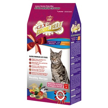 LV PRIME BLUE 藍帶 精選貓食 活力成貓  海鮮蔬果  1.5kg  1包