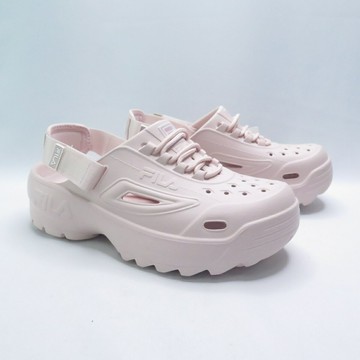 FILA 4S348Y555 女 涼鞋 拖鞋 穆勒鞋 經典鋸齒底 後帶可拆設計 台灣製 輕量 防水 粉紅