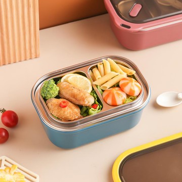 304不銹鋼飯盒保溫便當盒 分格便攜上班族學生食堂打飯兒童餐盒