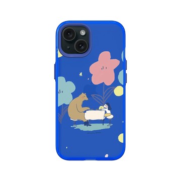 iPhone 15 Clear 激光藍 - 咻咻熊 XiuXiubear - 一起吃飯吧！