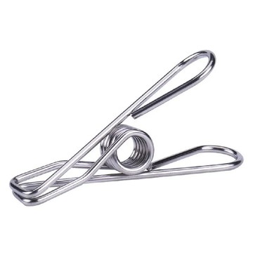 不鏽鋼超耐用彈性衣夾 20個  銀色  1組