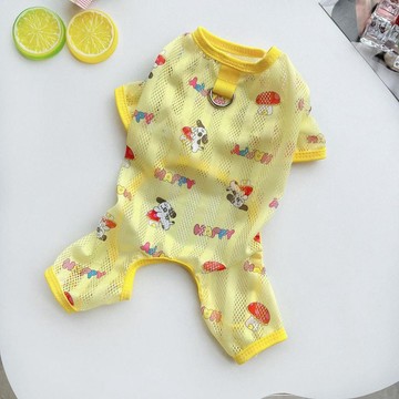 💕在臺出貨🔥ins風狗狗夏季衣服四腳衣薄款貓咪衣服夏季防掉毛清涼透氣中大狗
