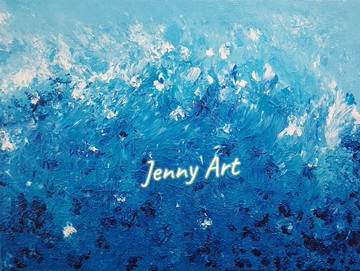 【藍色狂想曲】無框畫 抽象畫 畫作 掛畫 居家擺設 印象派