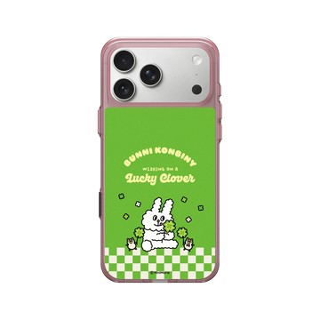 iPhone 17 Pro Max Clear (相機按鈕) 晶醺玫 - Bunni Konbiny - Bunni Konbiny Lucky Clover