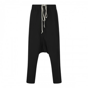 Rick Owens - Black Silk Blend Low Crotch Pants 40