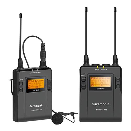 Saramonic UwMic9 KIT1 UHF ワイヤレスマイクSLRラベリアマイク録音マイク 1送信