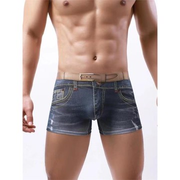New Men Denim Underwear 3D Boxers Shorts 新男個性平角內褲