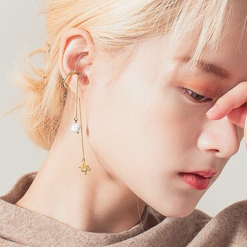 ONCE LITE | 遊牧 * 守護白松石 耳骨夾 耳夾