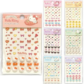 小禮堂 Sanrio 三麗鷗 立體造型指甲貼組 (大臉款) Kitty 美樂蒂 酷洛米 布丁狗 大耳狗 帕恰狗