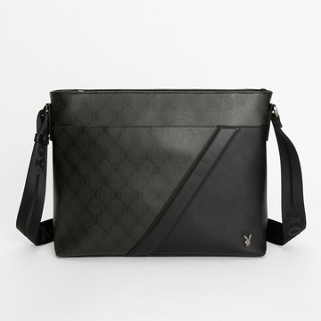 PLAYBOY - 下沉式斜背包  Dashing系列 - 黑色/141-0203-09-7