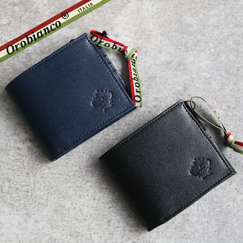 Orobianco オロビアンコ 二つ折り財布 サフィアーノレザー メンズ イタリア製 Meina I 2color Nero ブラック 通販 Lineポイント最大5 0 Get Lineショッピング