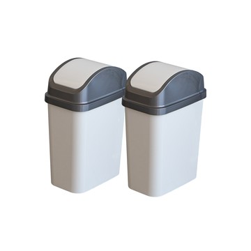 KEYWAY 搖蓋垃圾桶15L(2入)附蓋垃圾桶C315