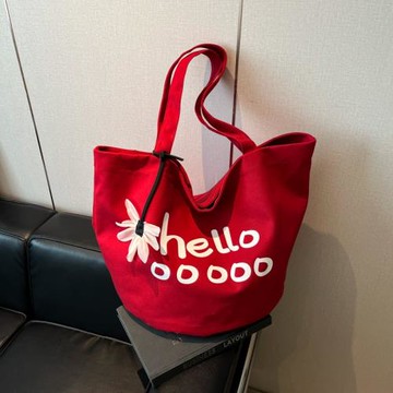 外貿跨境新款韓范字母大容量托特包日常超市購物袋休閑包網銷箱包