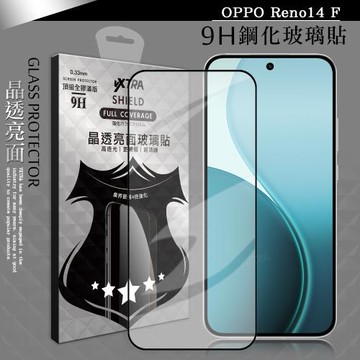 VXTRA 全膠貼合 OPPO Reno14 F 滿版疏水疏油9H鋼化頂級玻璃膜(黑)