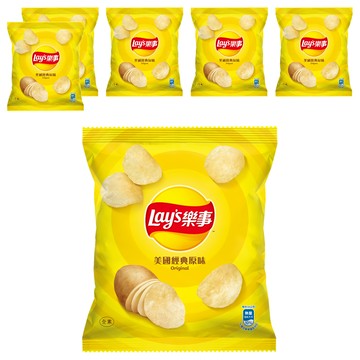Lay's 樂事 洋芋片 美國經典原味  34g  6包