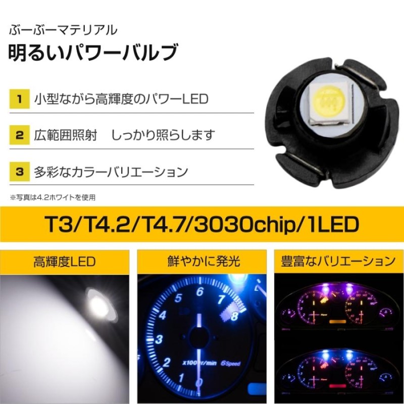 メーター エアコン LEDティーノ V10 平成10 12-平成15 03（メーター用）7個交換セット