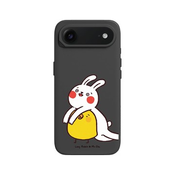 iPhone Air SolidX 黑 - 懶散兔與啾先生 Lazy Rabbit and Mr.Chu - 黏著你