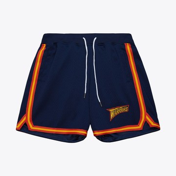 Mitchell & Ness LOGO OVER GAME DAY SHORTS - GOLDEN STATE WARRIORS 男 短褲 BT10109-GSWBLUE