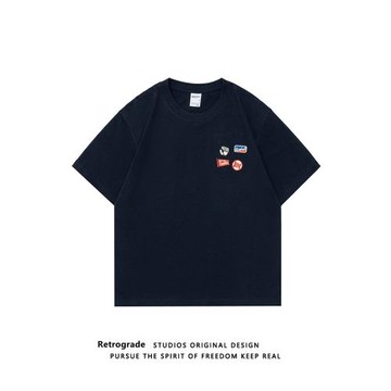 280克重磅短袖T恤男女夏季日系潮流寬松純棉半袖體恤休閑情侶上衣