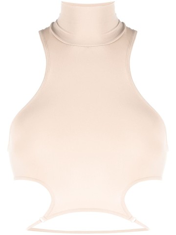 ANDREĀDAMO - sculpting jersey crop top - women - Elastane/Polyamide - XXS/XS - 0475 NUDE