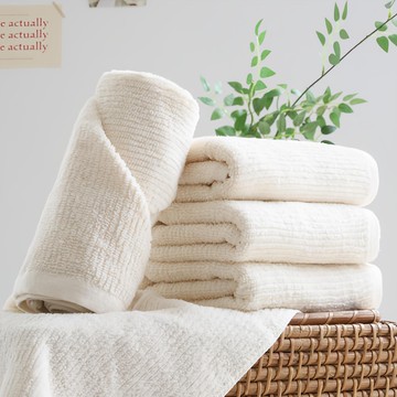 From Cotton羅紋毛巾 110g 純棉  5個  象牙白
