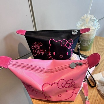 ✨臺灣出貨✨刺繡kitty旅行可愛化妝包大容量防水便攜收納袋洗漱化妝品護膚品