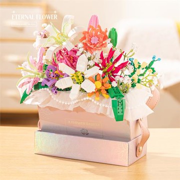 唯樂創想迷你顆粒瑰麗浪漫6021-6024系列積木送女孩生日禮物代發