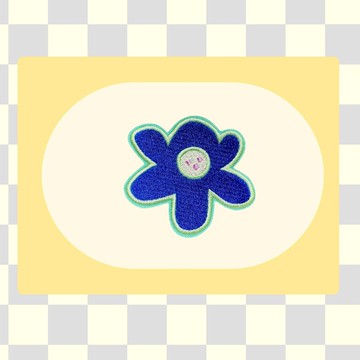 燙布貼 | 藍大花
