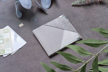 【環保永續】 集色 patchwork 系列 短銀包 皮夾 皮革紙 環保