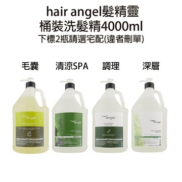 Hair angel 髮精靈 調理控油 毛囊 深層 清涼SPA 無味 洗髮精 4000ml 【貝羅卡】
