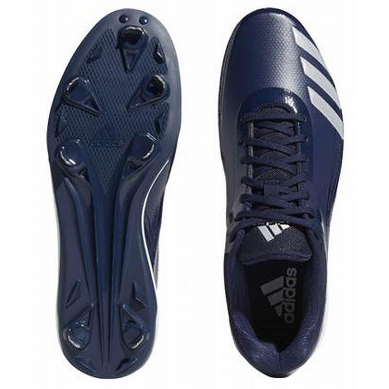adidas 　アディゼロ　ネイビー 野球スパイク ネイビーのみ アディダス 野球 埋込金具スパイク 金属歯 樹脂底