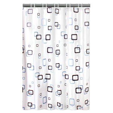 浴簾 小藍格 PVC 防水浴簾 乾濕分離  200 x 150cm  1個