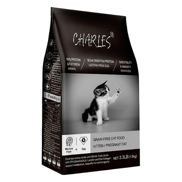 CHARLES 查爾斯 無穀幼母貓糧  深海鮮魚 + 雙鮮凍乾  1.5kg  1袋