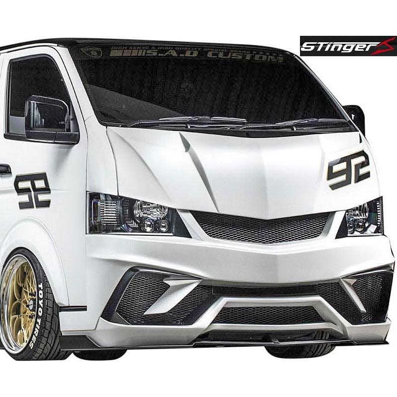 M's】 トヨタ 200系 4型 ハイエース (ナローボディ) S.A.D CUSTOM JAPAN STINGER-J フロントバンパー ／ エアロ  パーツ SAD カスタムジャパン スティンガーJ | LINEショッピング