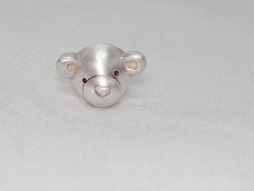 Teddy bear 泰迪熊 41號 | 純銀 耳針 耳環 | 1款是單1個喔 !