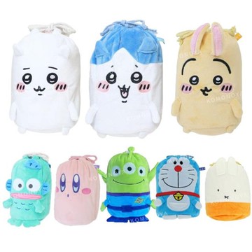 小禮堂 吉伊卡哇 漢頓 三眼怪 造型收納薄毯 100x70cm (全身款)