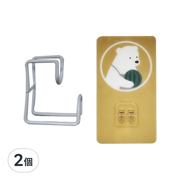 E.dot可愛動物臉盆掛勾架 嘟嘟熊  2個