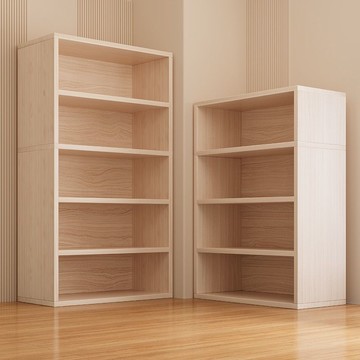 附發票 書架置物架落地多層簡易收納架客廳家用儲物櫃靠墻組合櫃子矮書櫃