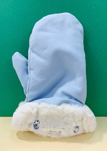 【震撼精品百貨】大耳狗 Cinnamoroll Sanrio 大耳狗喜拿毛料手套-白#65622 震撼日式精品百貨