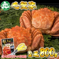 2082. 毛蟹 2尾 計800g前後 食べ方ガイド・専用ハサミ付 カニ かに 蟹 海鮮 ボイル 送料無料 北海道 弟子屈町