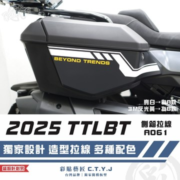 彩貼藝匠 2025 TTLBT 靈龜 側箱 拉線A061（一對）3M反光貼紙 ORACAL螢光貼 拉線設計 裝飾