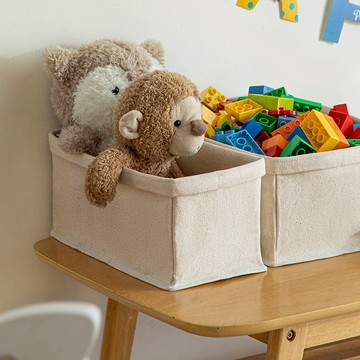 高度可調節棉布收納盒-M-3入 單一規格