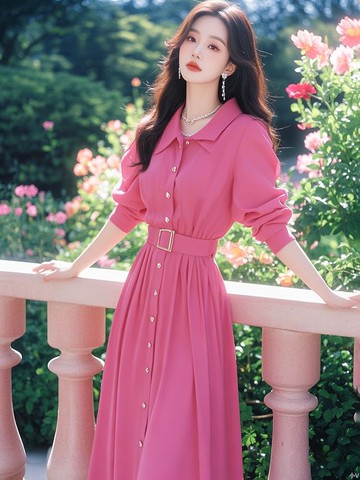 减龄2025超火衬衫连衣裙仙女度假风约会穿搭多巴胺绝美小裙子春季