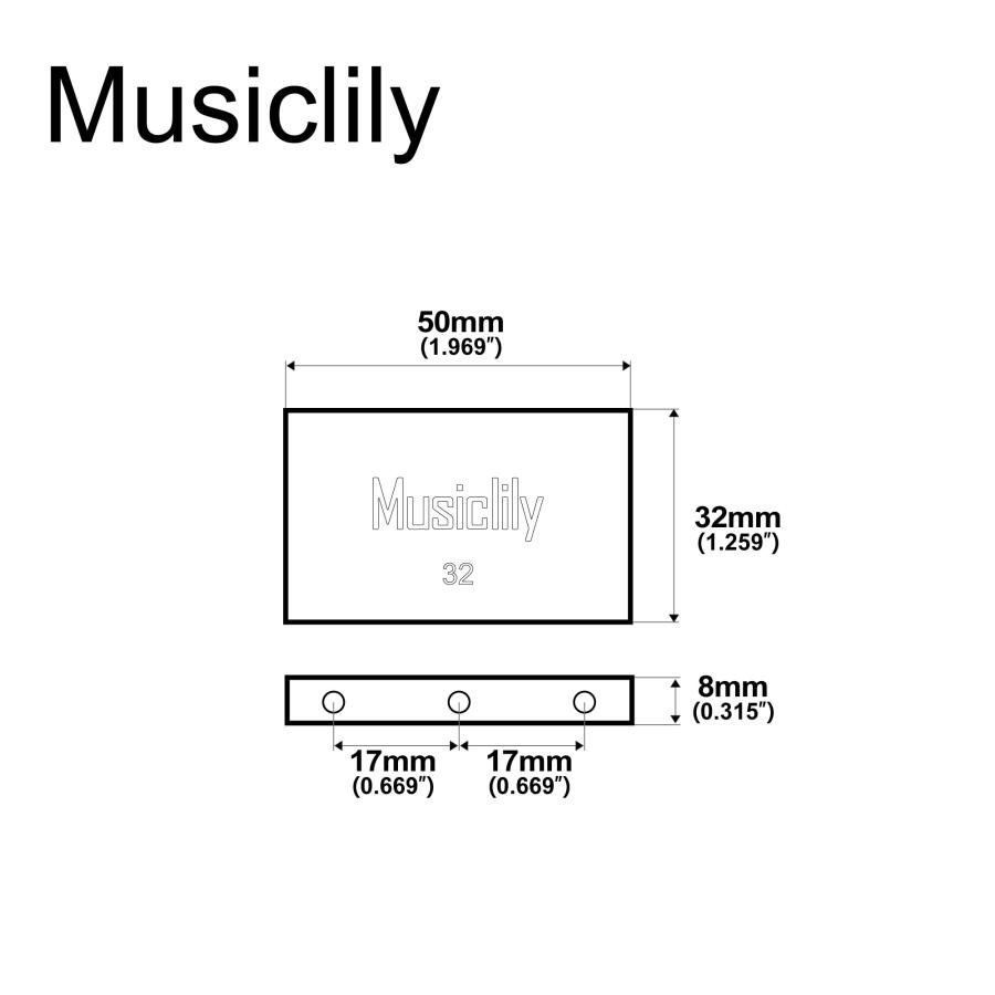 Musiclily Ultra 32mmブラストレモロブロック フロイドローズ ロッキングトレモロブリッジ エレキギター用